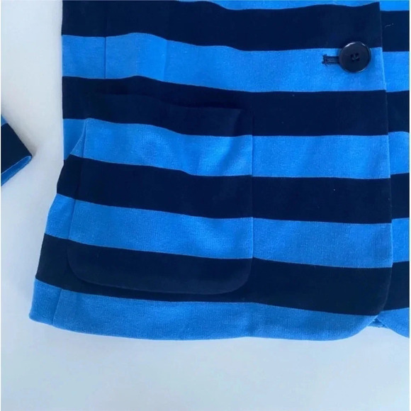 New Talbots Black Blue Striped Button Down Pockets Blazer
Nautical Petite medium - Picture 14 of 15